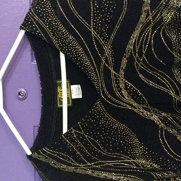 A Touch of Class Clothing Sparkly Special Occasion Blouse Size XS/S - Picture 2 of 7